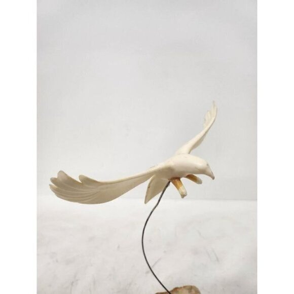 VTG 1974 Marvin Wernick Flying Seagulls In Flight Kinetic Sculpture Quartz Base - Picture 3 of 10